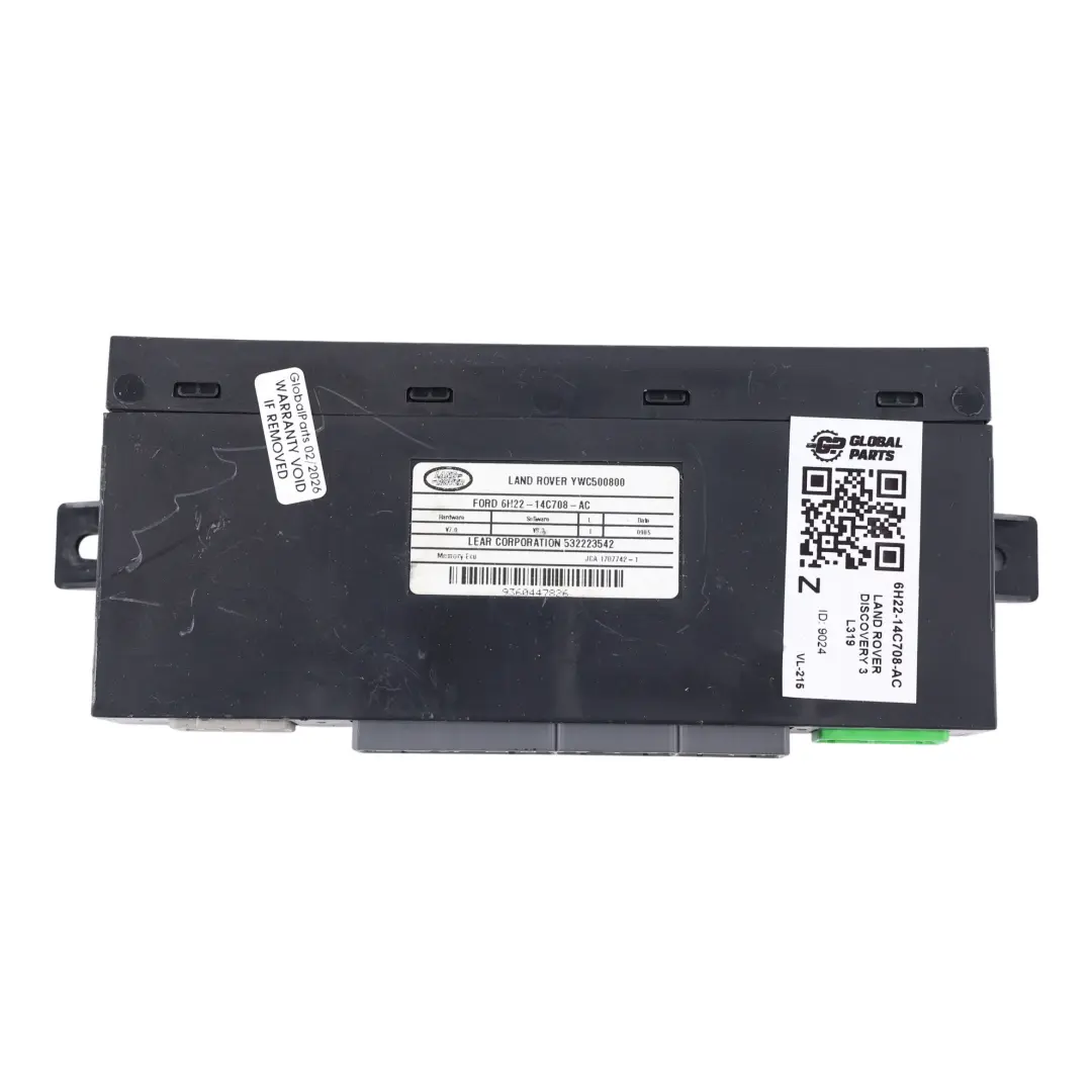 Modulo Sedili Elettrici Anteriori per Land Rover Discovery 3 L319 con numero di parte 6H22-14C708-AC Land Rover Discovery 3 L319 Modulo Sedili Elettrici Anteriori - SKU 6H22-14C708-AC - Numero di parte 6H22-14C708-AC