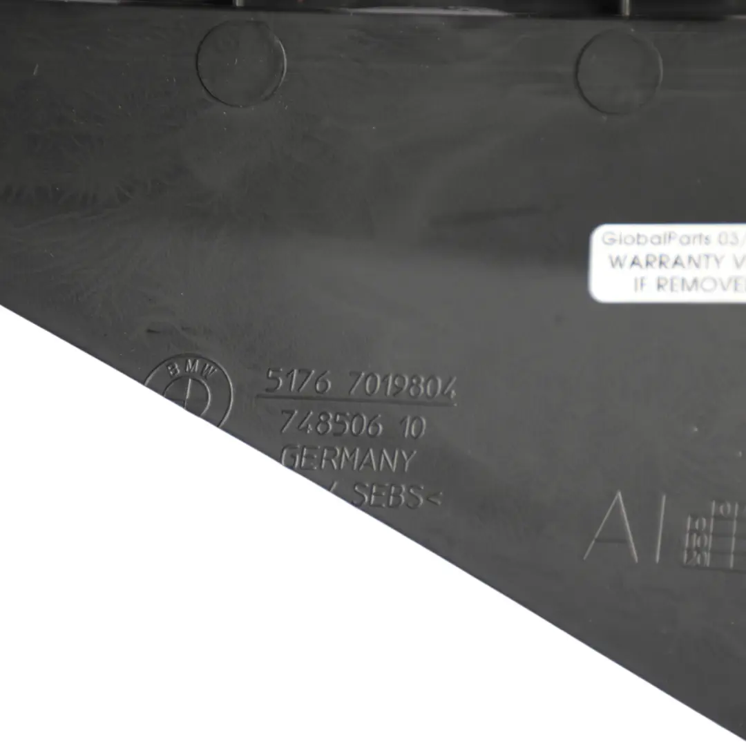 BMW F10 F11 Front Hood Bonnet Locator Seal Trim Panel Right O/S - SKU 7019804-2 - Part number 7019804