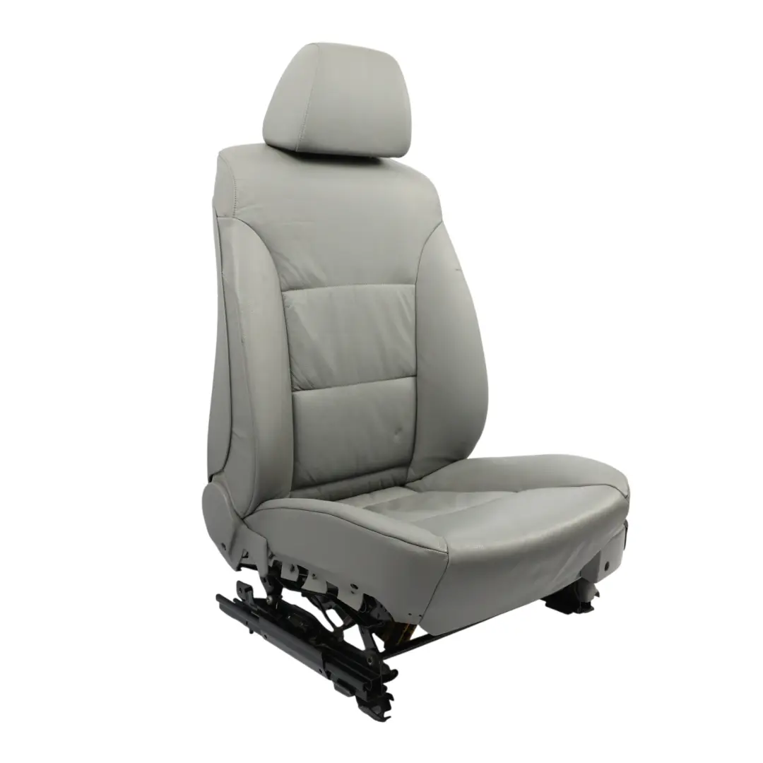 BMW E60 E61 Siège Avant Gauche En Cuir Gris Dakota - SKU 7076665-2 - Numéro de pièce 7076665