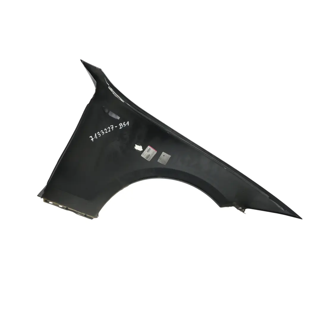 Side Panel Wing Fender Front Left N/S Black Sapphire - 475 to BMW E81 E87 with Part number 7133227 BMW E81 E87 Side Panel Wing Fender Front Left N/S Black Sapphire - 475 - SKU 7133227-BS1 - Part number 7133227