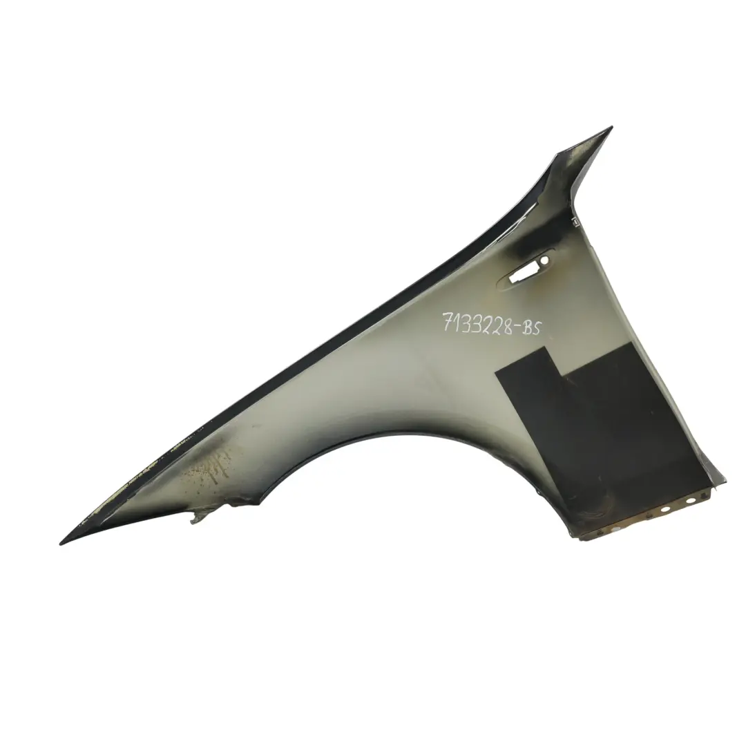 BMW E81 E87 Panneau lateral Aile Fender Avant Droite Black Sapphire Noir - 475 - SKU 7133228-BS - Numéro de pièce 7133228