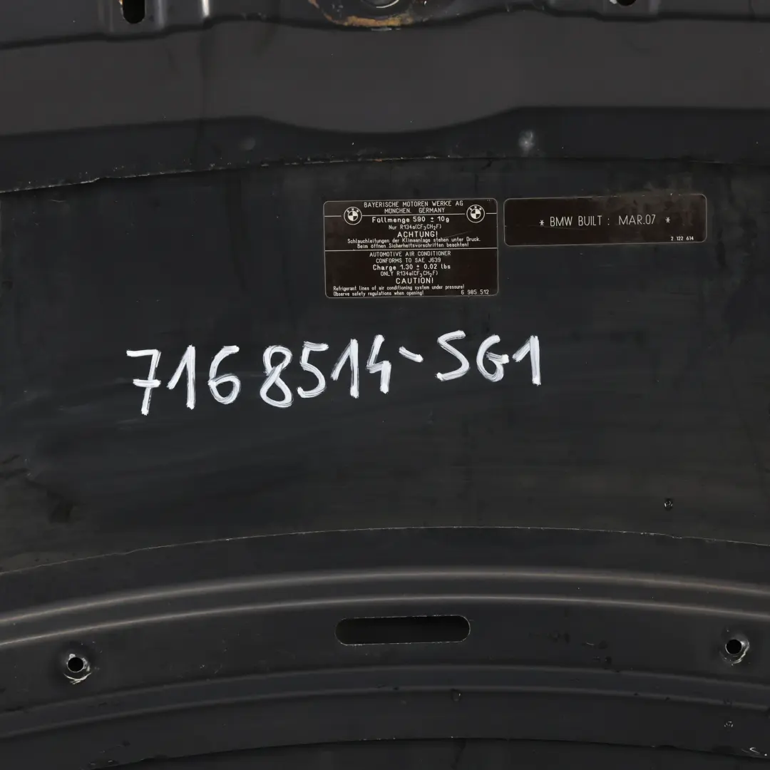 BMW E92 E93 Bonnet Front Hood Sparkling Graphite Metallic - A22 - SKU 7168514-SG1 - Part number 7168514