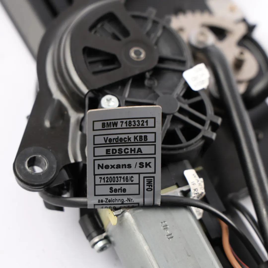 Folding Top Hardtop Roof Shell Opening Actuator Mechanism to BMW E93 Convertible with Part number 7171222 BMW E93 Convertible Folding Top Hardtop Roof Shell Opening Actuator Mechanism - SKU 7171222-1 - Part number 7171222