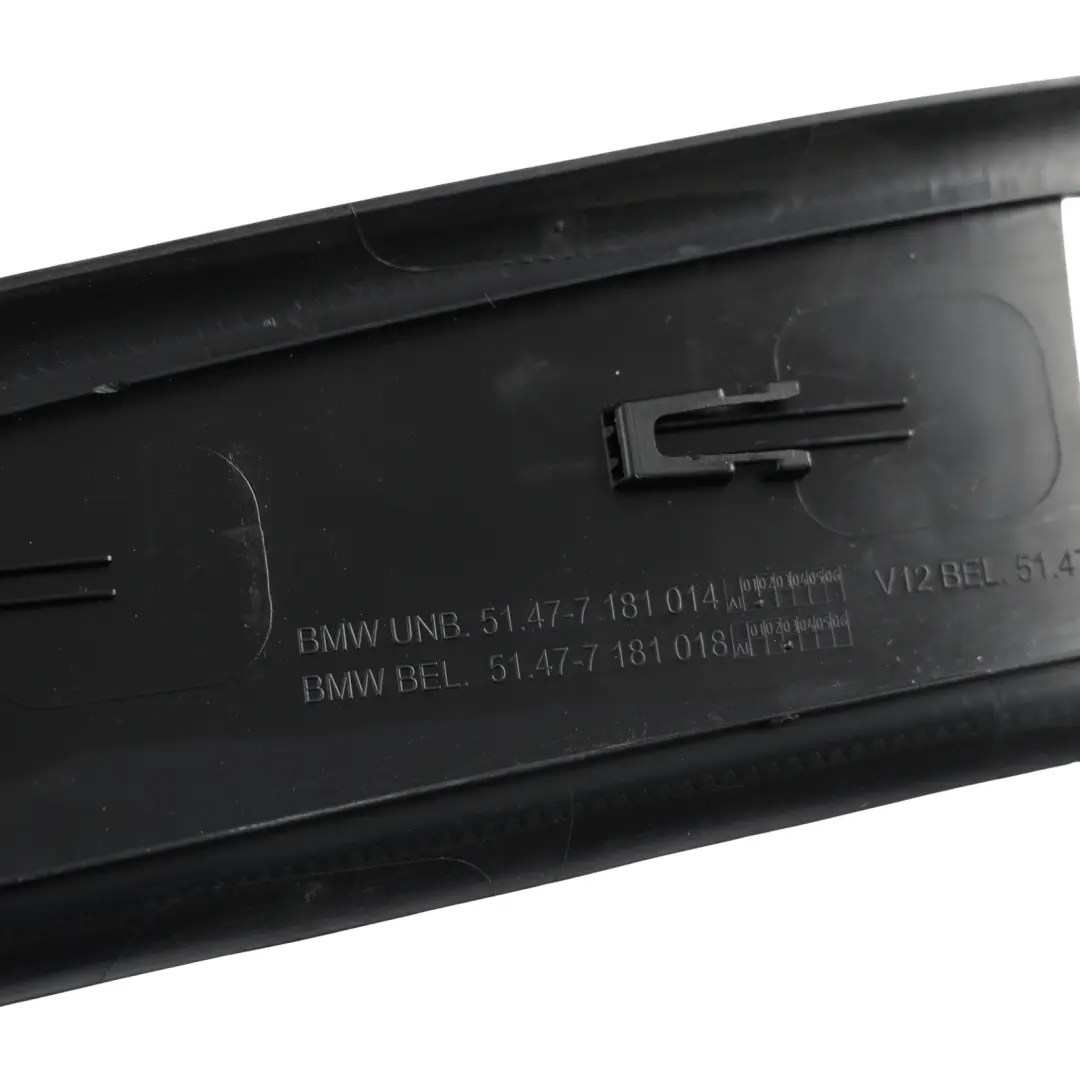 BMW F01 Rear Door Entrance Cover Sill Strip Trim Illuminated Right O/S - SKU 7181018 - Part number 7181018