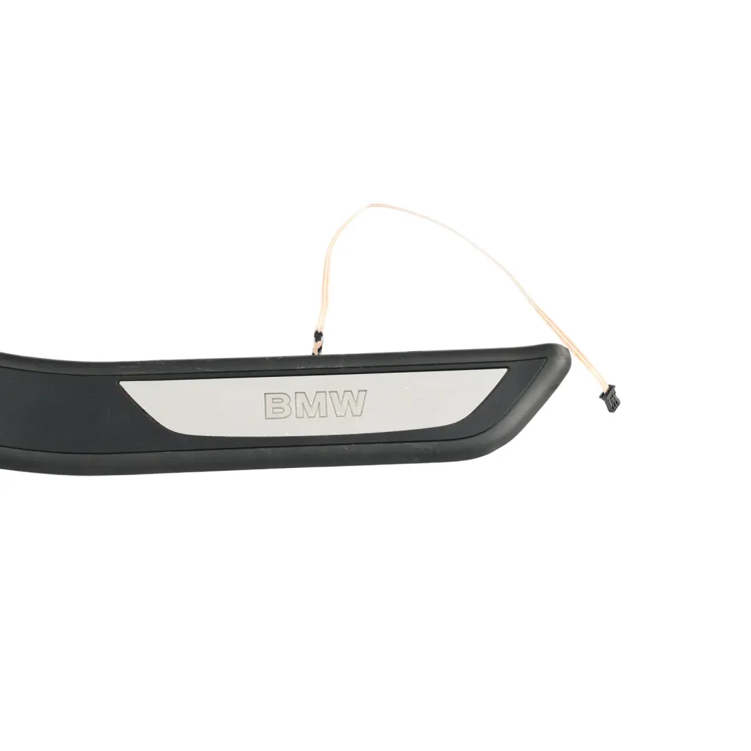 Door Entrance Cover Sill Strip Trim Illuminated Right O/S to BMW F01 Rear with Part number 7181018 BMW F01 Rear Door Entrance Cover Sill Strip Trim Illuminated Right O/S - SKU 7181018 - Part number 7181018