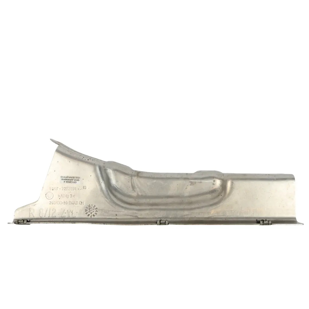 BMW F01 F02 F06 F10 F13 Bouclier Thermique D'Échappement Droit - SKU 7202854 - Numéro de pièce 7202854