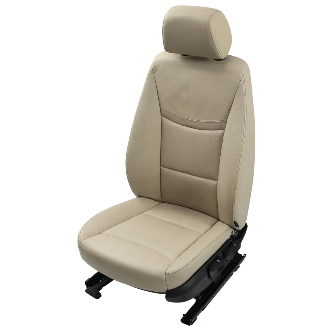 Fotel Przedni Lewy Przód Skóra Dakota Oyster do BMW E90 E91 LCI o numerze 7257543 BMW E90 E91 LCI Fotel Przedni Lewy Przód Skóra Dakota Oyster - SKU 7257543-4 - Numer Części 7257543