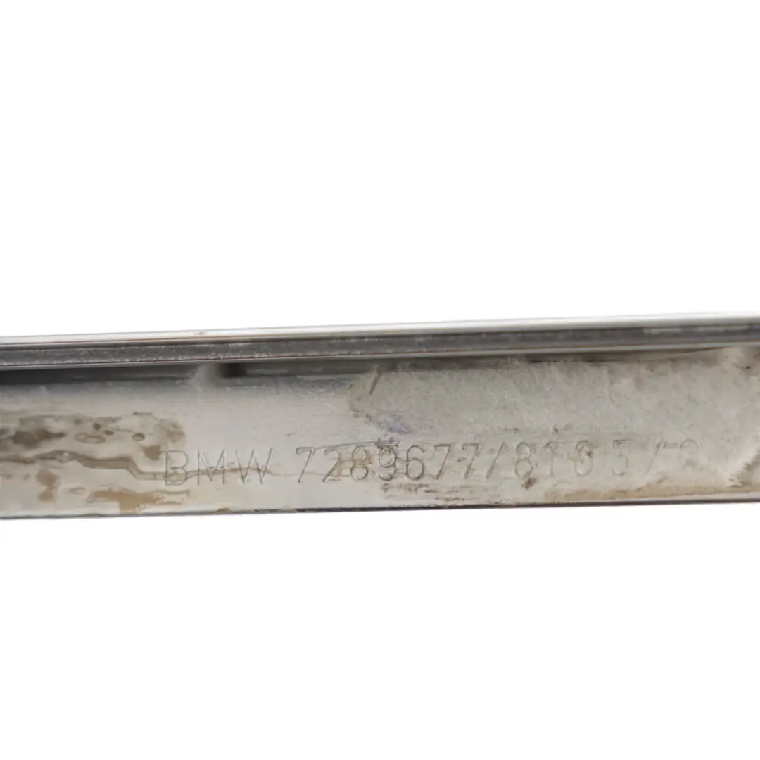 Outer Chrome Strip Trim Window Frame Finisher Left N/S to BMW X5 F15 Rear with Part number 7289677 BMW X5 F15 Rear Outer Chrome Strip Trim Window Frame Finisher Left N/S - SKU 7289677 - Part number 7289677