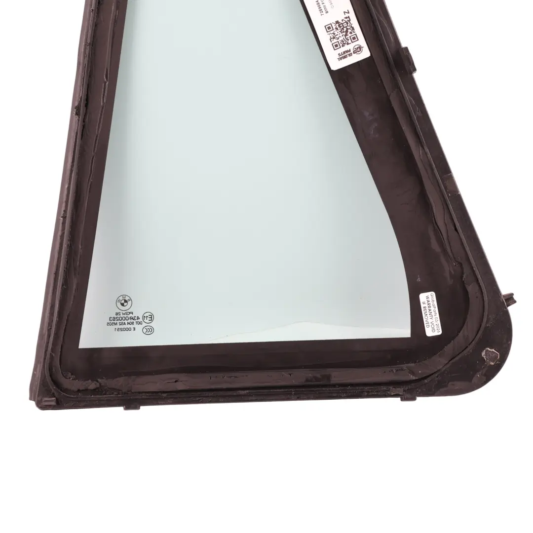 BMW F15 F85 Door Fixed Window Glass Rear Right O/S Triangle Green AS2 - SKU 7289684 - Part number 7289684