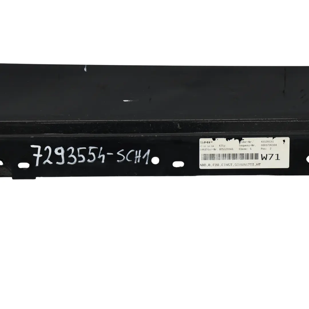 BMW F20 Striscia Davanzale Gonna Laterale Destra Pannello Schwarz 2 - 668 - SKU 7293554-SCH1 - Numero di parte 7293554