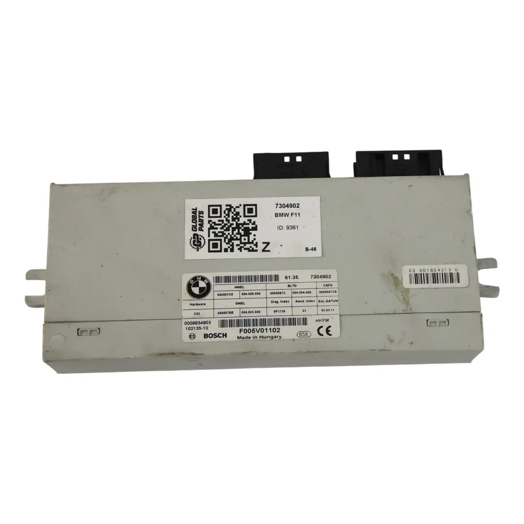 BMW F11 F11N Module Commande Carrosserie Arrière ECU - SKU 7304902 - Numéro de pièce 7304902