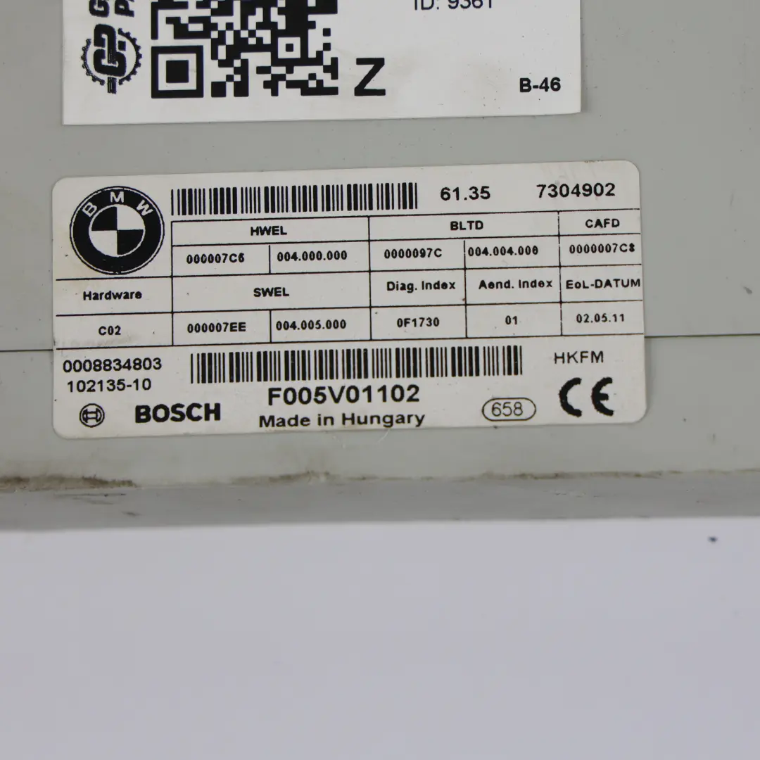 BMW F11 F11N Rear Function Body Control Module ECU - SKU 7304902 - Part number 7304902