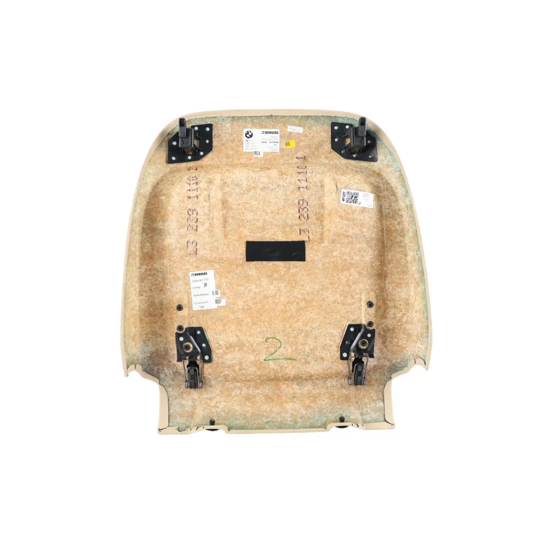 Front Seat Backrest Cover Rear Trim Panel Beige to BMW F01 F07 F10 LCI with Part number 7319048 BMW F01 F07 F10 LCI Front Seat Backrest Cover Rear Trim Panel Beige - SKU 7319048 - Part number 7319048