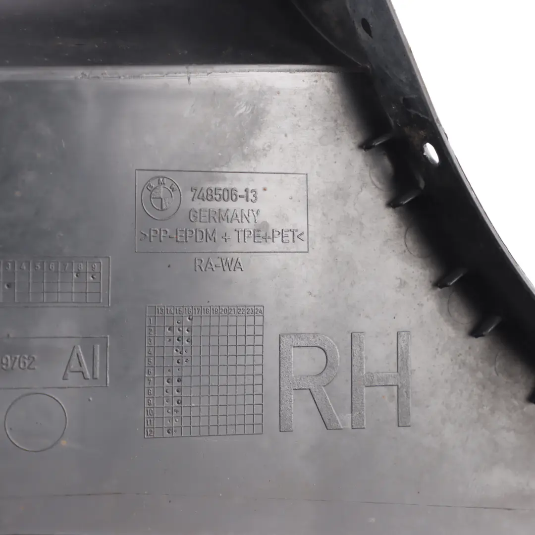 Front Wheel Arch Trim Splash Guard Right O/S to BMW F45 F46 with Part number 7319762 BMW F45 F46 Front Wheel Arch Trim Splash Guard Right O/S - SKU 7319762 - Part number 7319762