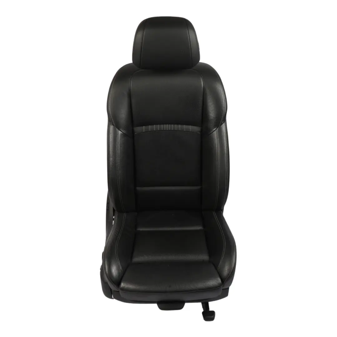 Fotel Przedni Prawy Podgrzewany Skóra Czarne Przeszycie do BMW F10 F11 LCI o numerze 7349862 BMW F10 F11 LCI Fotel Przedni Prawy Podgrzewany Skóra Czarne Przeszycie - SKU 7349862-2 - Numer Części 7349862