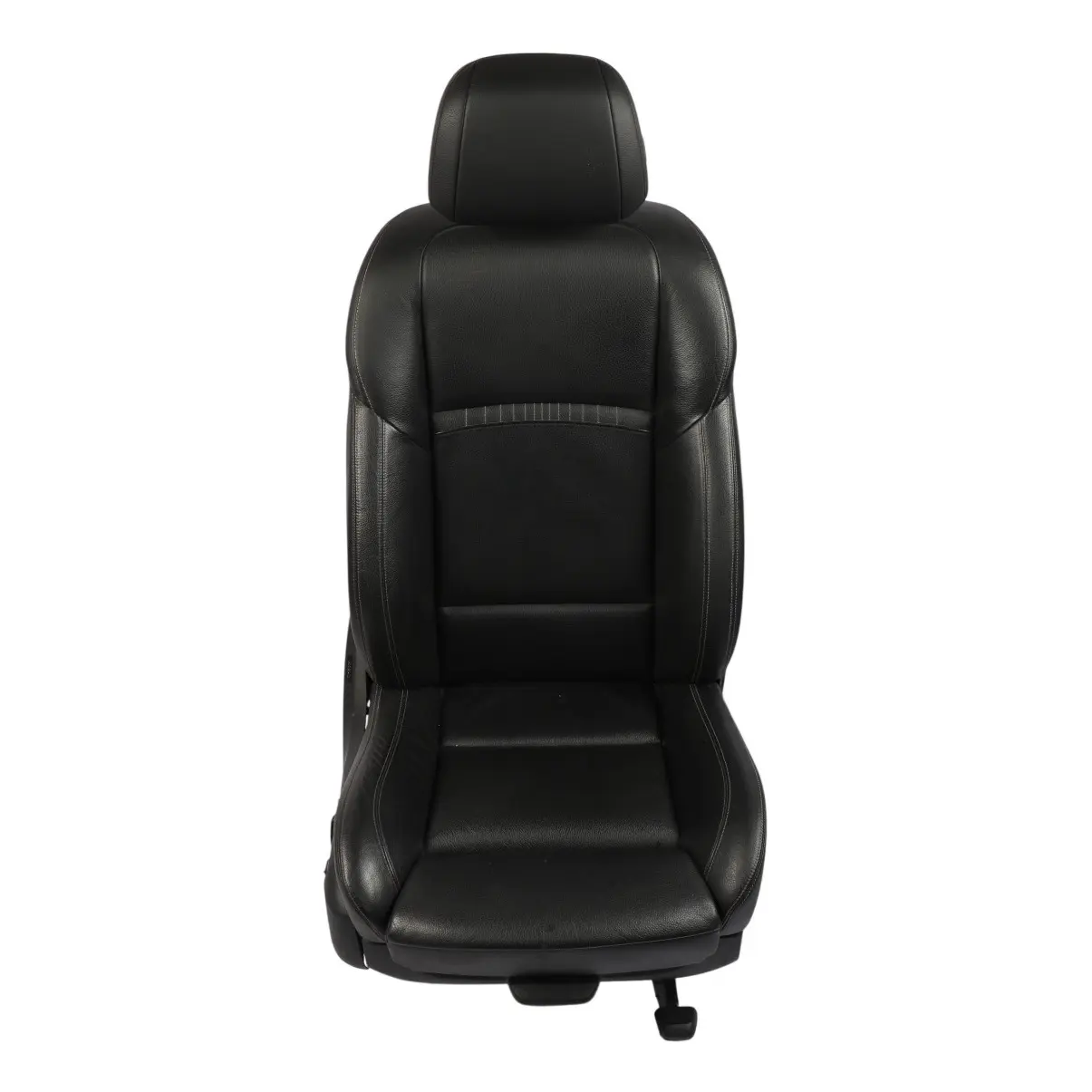 BMW F10 F11 LCI M-Sport Front Seat Heated Electric Leather Black Seam Right O/S