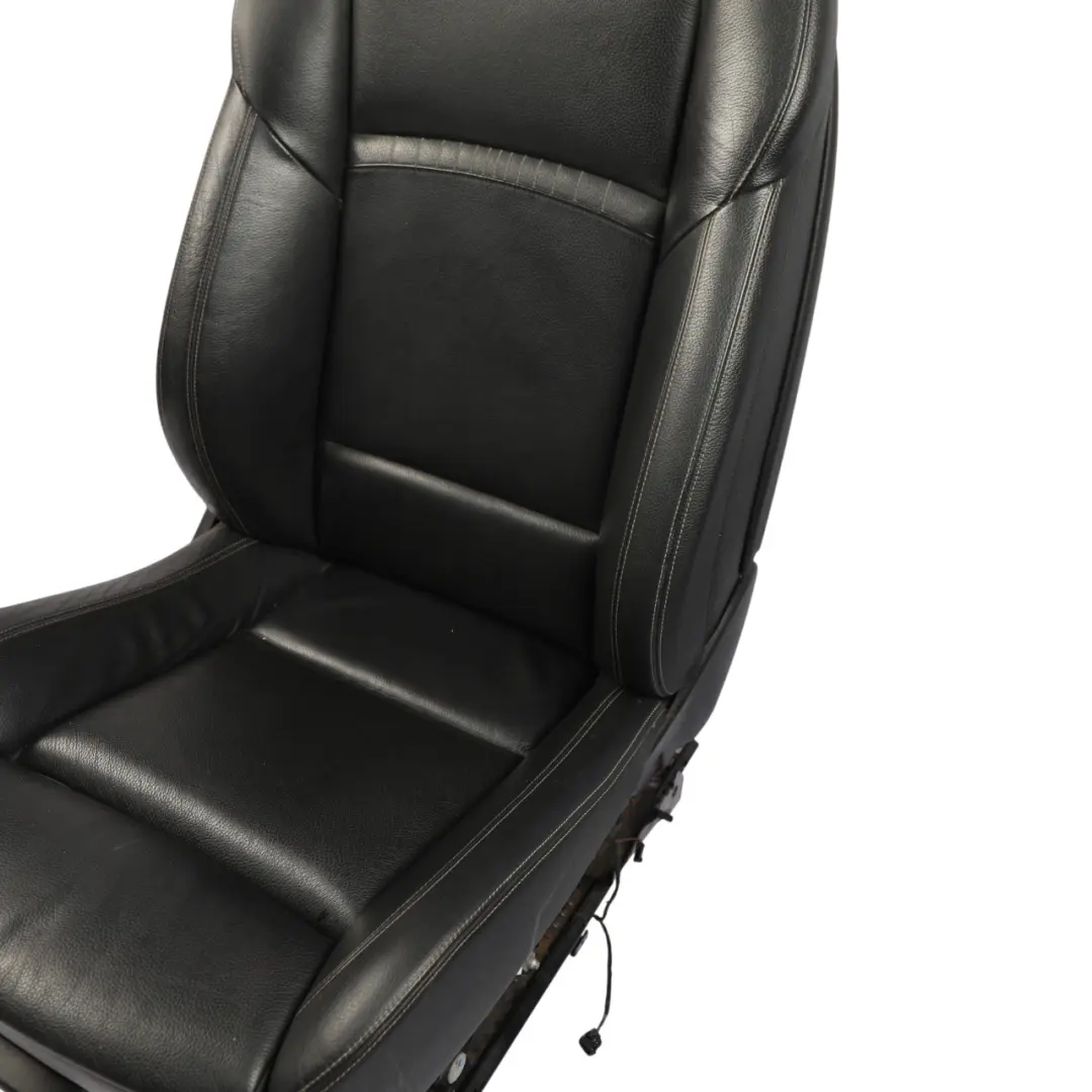 BMW F10 F11 LCI M-Sport Front Seat Heated Electric Leather Black Seam Right O/S - SKU 7349862-2 - Part number 7349862