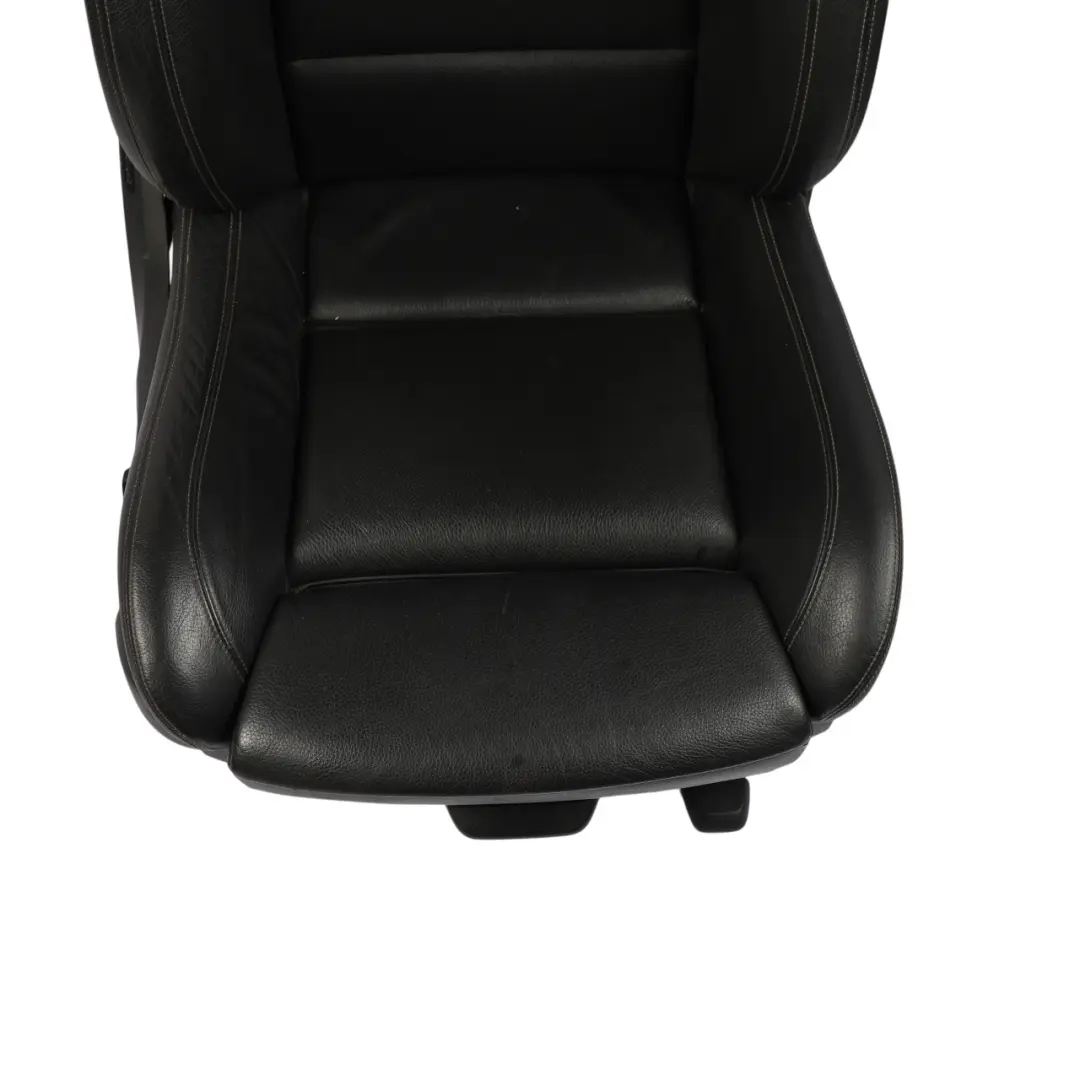 BMW F10 F11 LCI M-Sport Front Seat Heated Electric Leather Black Seam Right O/S - SKU 7349862-2 - Part number 7349862