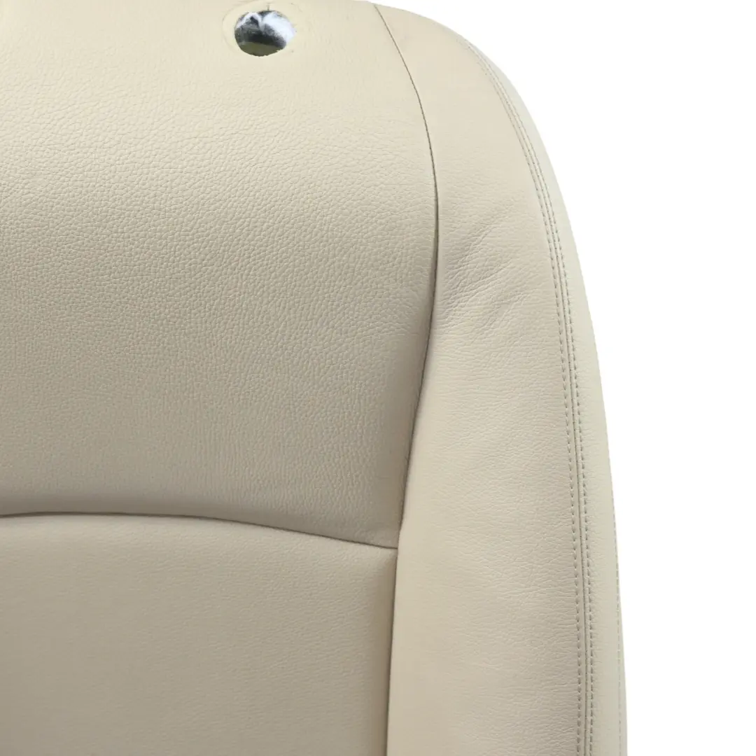 Respaldo Delantero Calefactado Cuero Veneto Beige Izquierdo para BMW F10 F11 LCI con número de pieza 7350133 BMW F10 F11 LCI Respaldo Delantero Calefactado Cuero Veneto Beige Izquierdo - SKU 7350133 - Número de pieza 7350133
