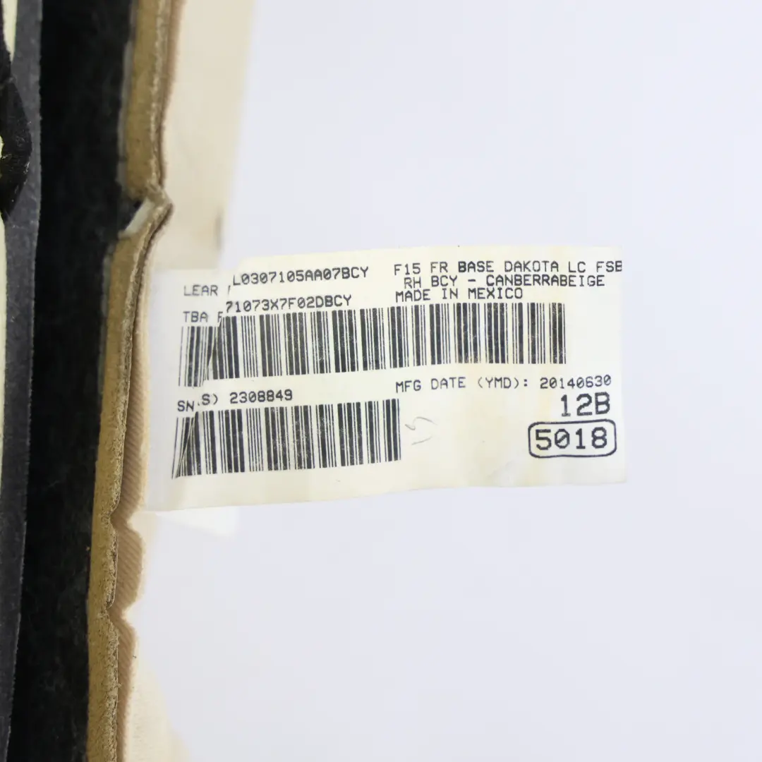 Schienale Sedile Riscaldato In Pelle Anteriore Destro Beige per BMW X5 F15 con numero di parte 7352282 BMW X5 F15 Schienale Sedile Riscaldato In Pelle Anteriore Destro Beige - SKU 7352282 - Numero di parte 7352282