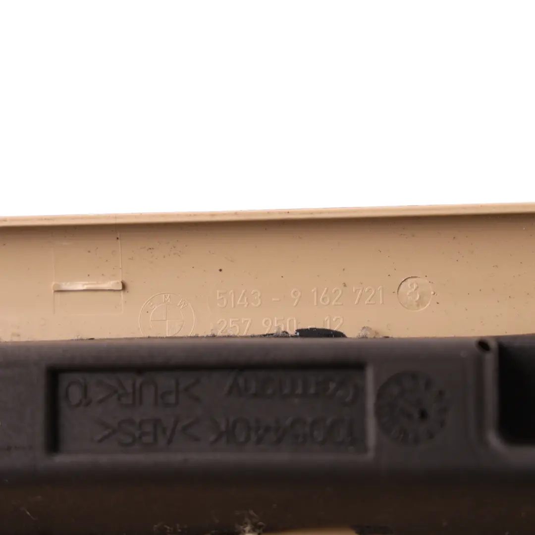 Entrance Cover Inner Strip Front Left Right N/O/S Beige 9162721 to BMW F10 F11 with Part number 7358064 BMW F10 F11 Entrance Cover Inner Strip Front Left Right N/O/S Beige 9162721 - SKU 7358064 - Part number 7358064