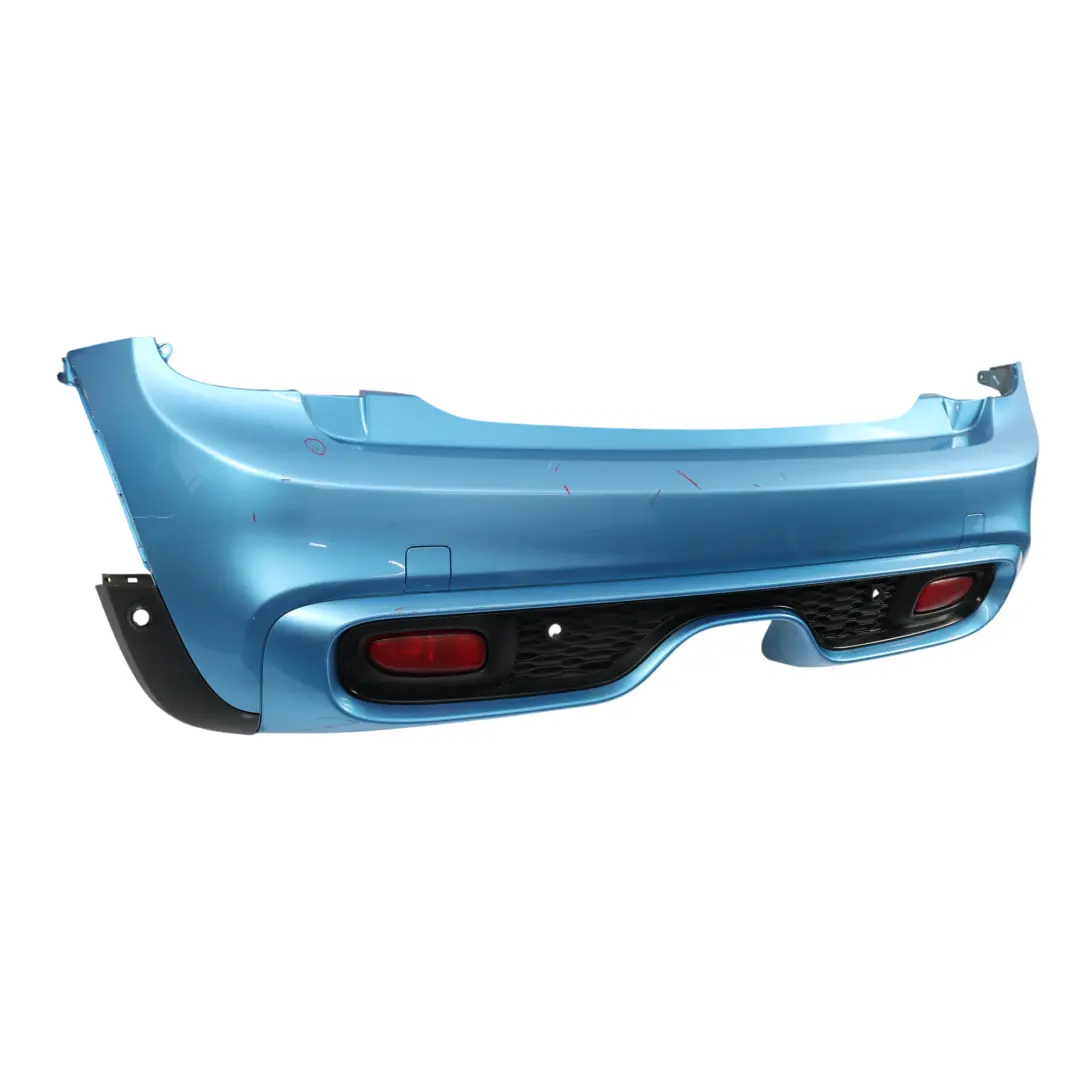 Bumper Cooper S Cover Panel Electric Blue II Metallic - B86 to Mini F56 F57 Rear with Part number 7380020 Mini F56 F57 Rear Bumper Cooper S Cover Panel Electric Blue II Metallic - B86 - SKU 7380020-ELBII - Part number 7380020