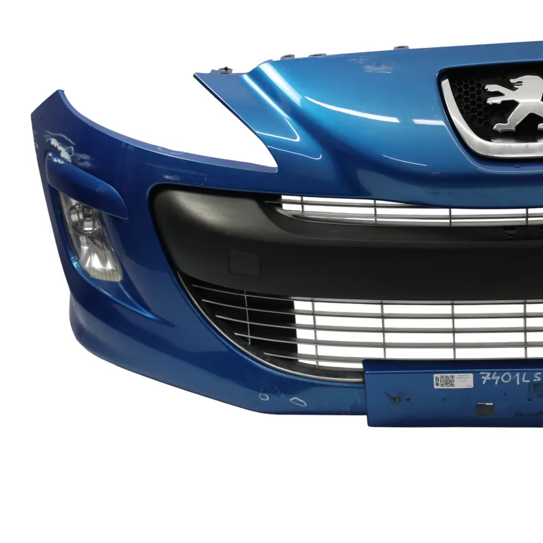 Peugeot 308 T7 Mk1 Bumper Front Trim Panel Covering Recife Blue - KMF - SKU 7401LS-REC - Part number 7401LS