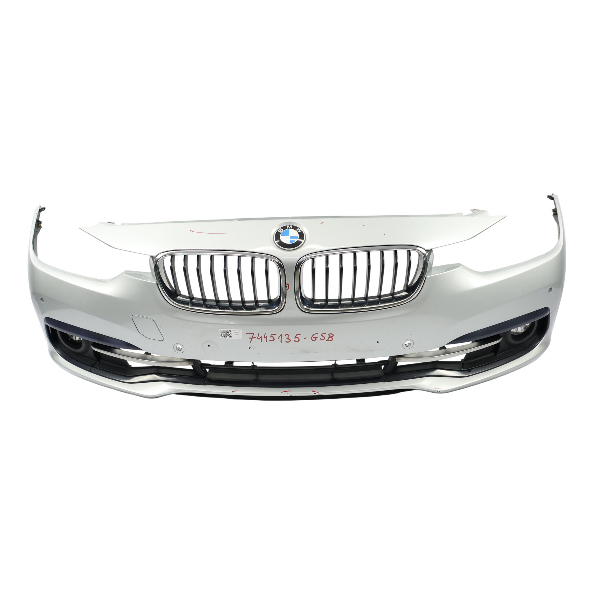 BMW F30 F31 LCI Front Bumper Cover Sport Line Glacier Silber Metallic - A83