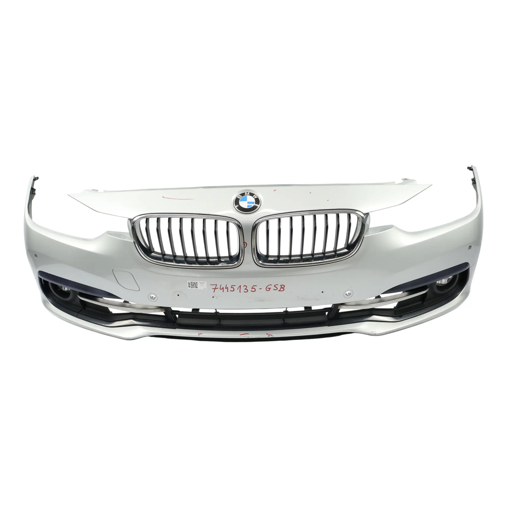 BMW F30 F31 LCI Front Bumper Cover Sport Line Glacier Silber Metallic - A83