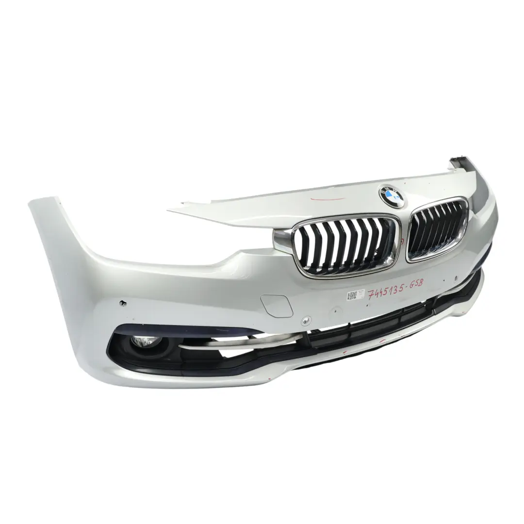 BMW F30 F31 LCI Front Bumper Cover Sport Line Glacier Silber Metallic - A83 - SKU 7445135-GSB - Part number 7445135