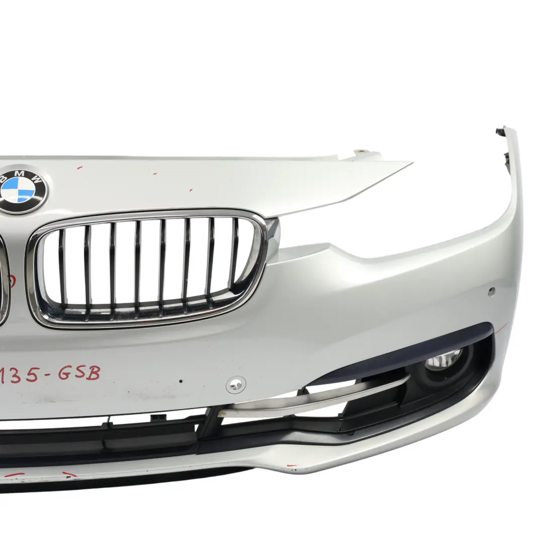 Front Bumper Cover Sport Line Glacier Silber Metallic - A83 to BMW F30 F31 LCI with Part number 7445135 BMW F30 F31 LCI Front Bumper Cover Sport Line Glacier Silber Metallic - A83 - SKU 7445135-GSB - Part number 7445135