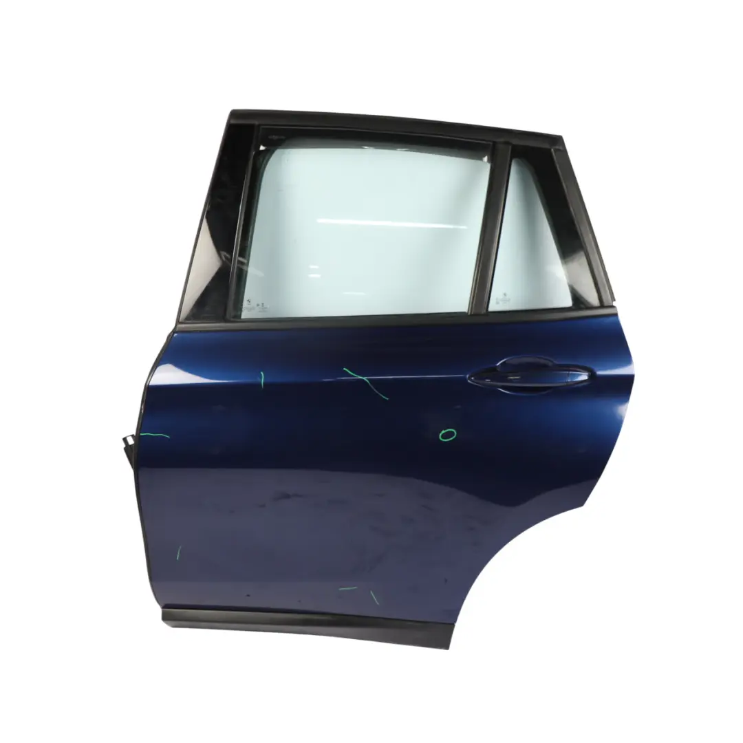 Door Rear Left N/S Mediterranean Blue Metallic - C10 to BMW X1 F48 with Part number 7461351 BMW X1 F48 Door Rear Left N/S Mediterranean Blue Metallic - C10 - SKU 7461351-MED - Part number 7461351