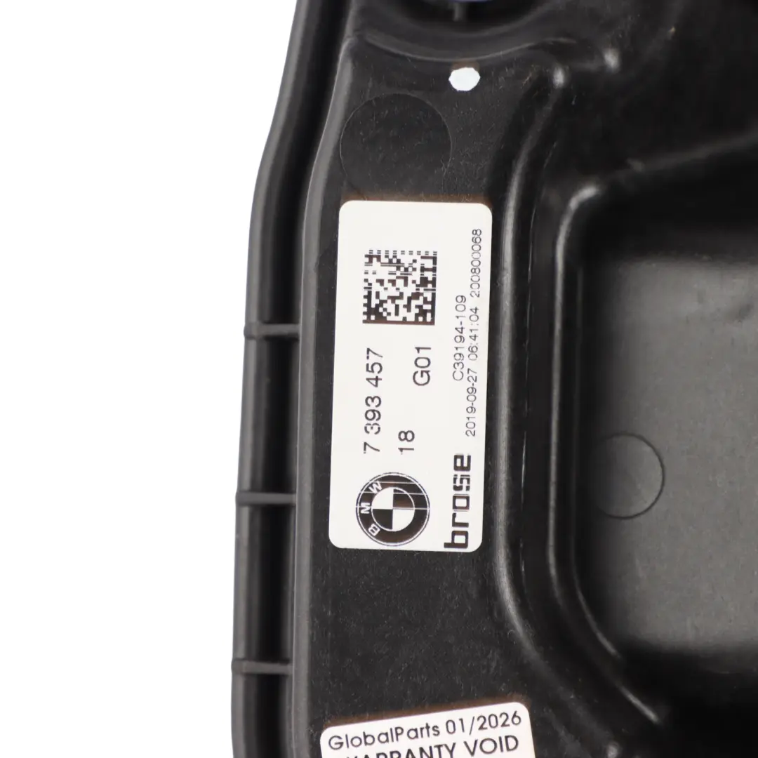 BMW G01 Front Door Window Regulator Carrier Plate Left N/S Mechanism - SKU 7498147-1 - Part number 7498147