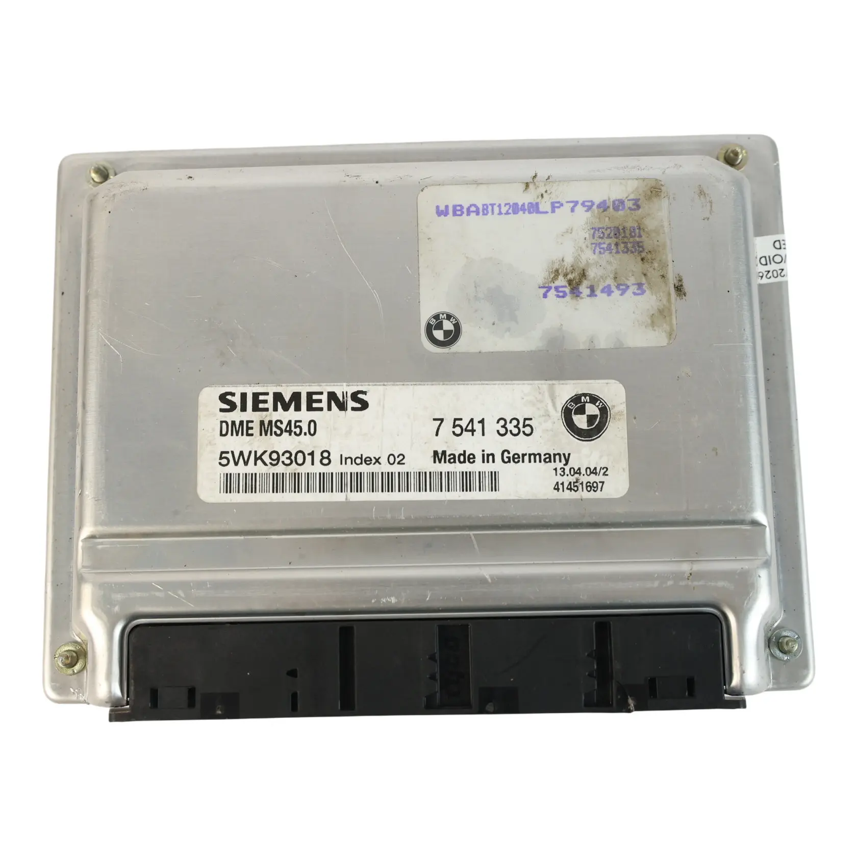 BMW Z4 E85 2.2I M54 170HP Motor Steuerungs Modul ECU DME 7541335 Manuelles