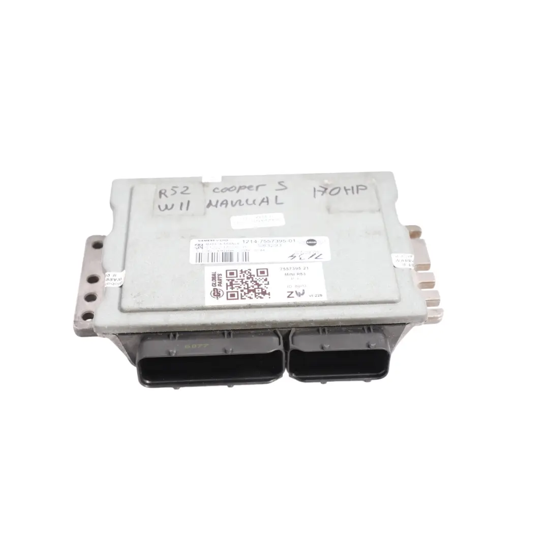Kit Control Motor ECU DME Manual para Mini Cooper S R52 R53 W11 170 HP con número de pieza 7557395 Mini Cooper S R52 R53 W11 170 HP Kit Control Motor ECU DME Manual - SKU 7557395-21 - Número de pieza 7557395