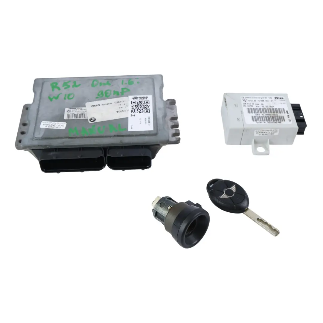Mini Cooper R52 1.6 W10 90HP Kit De Control Del Motor ECU DME Manual - SKU 7557395-23 - Número de pieza 7557395
