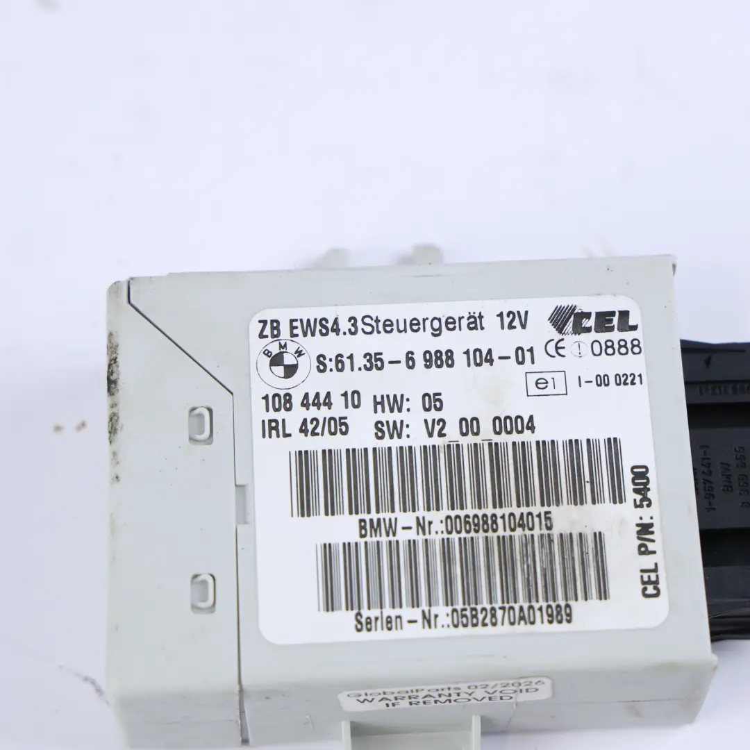 Mini Cooper R52 1.6 W10 90HP Engine Control ECU Kit DME Manual - SKU 7557395-23 - Part number 7557395