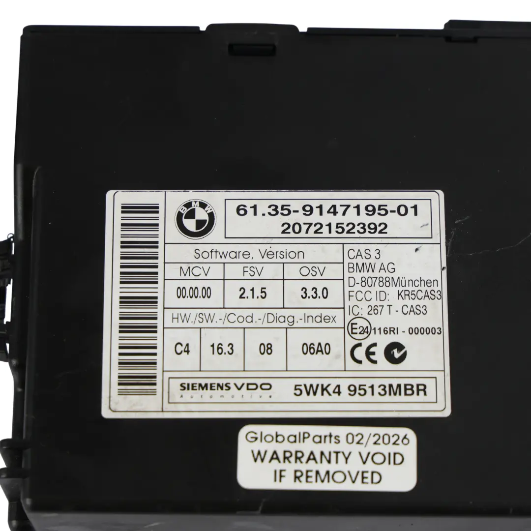 BMW E82 E90 E91 E92 N54 306PS Motor Steuer Gerät ECU Kit DME Automatik - SKU 7583332-4 - Teilenummer 7583332