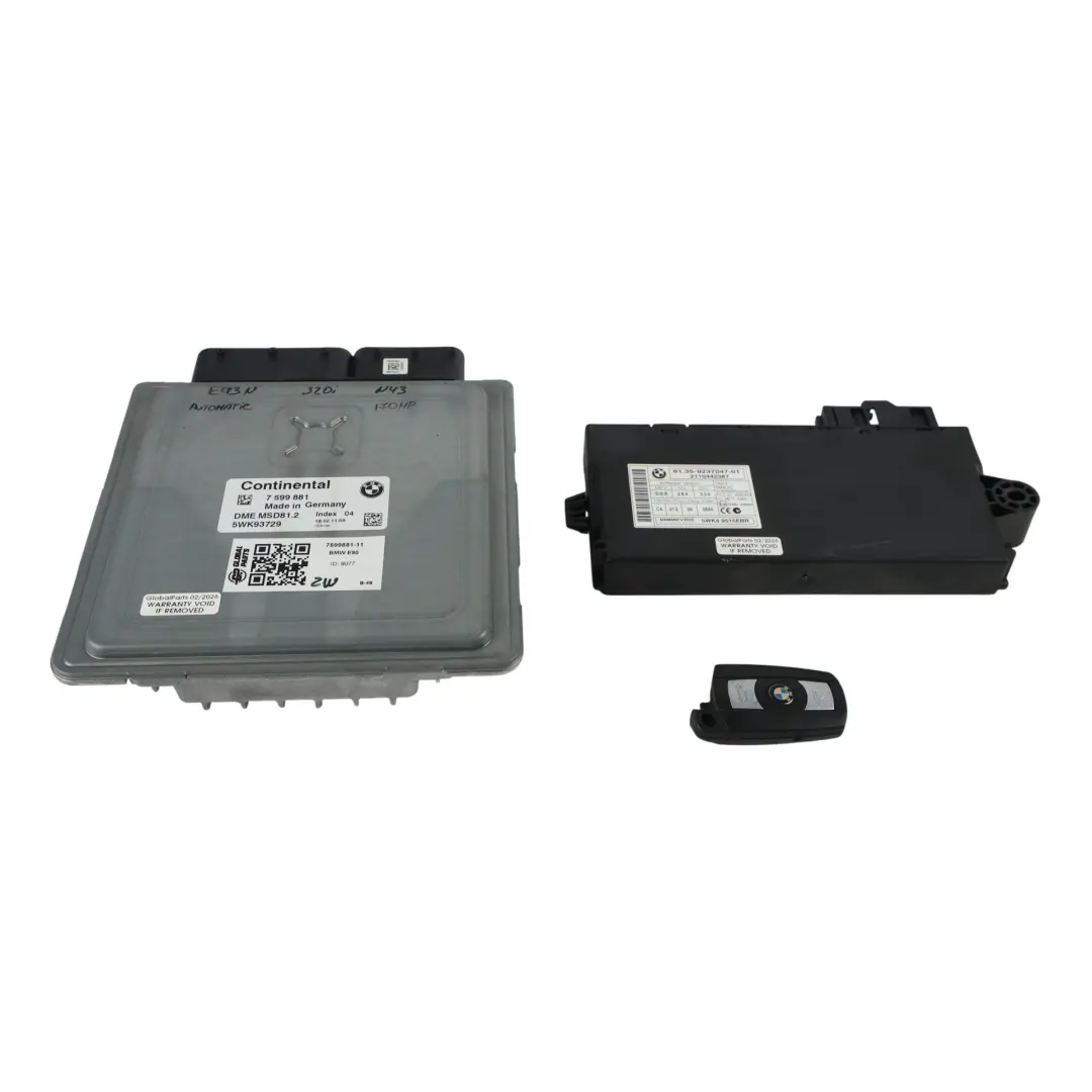 N43 170HP Zestaw Moduł Silnika DME Automat do BMW E87 LCI E90 E91 o numerze 7599881 BMW E87 LCI E90 E91 N43 170HP Zestaw Moduł Silnika DME Automat - SKU 7599881-11 - Numer Części 7599881