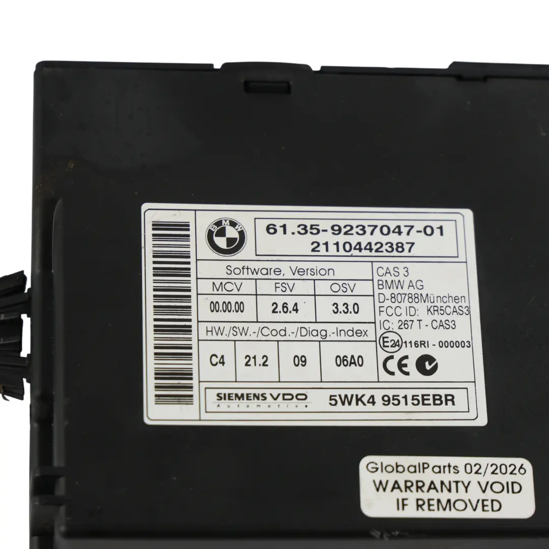 BMW E87 LCI E90 E91 N43 170HP Engine Control Unit ECU KIT DME Automatic - SKU 7599881-11 - Part number 7599881