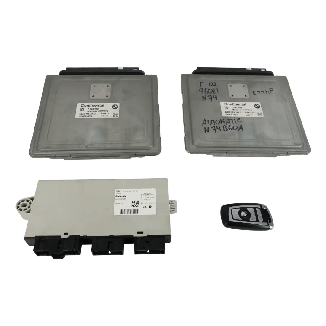 BMW F01 F02 F03 N74 760Li 544HP Komputery Silnika Zestaw Automat - SKU 7622962-1 - Numer Części 7622962