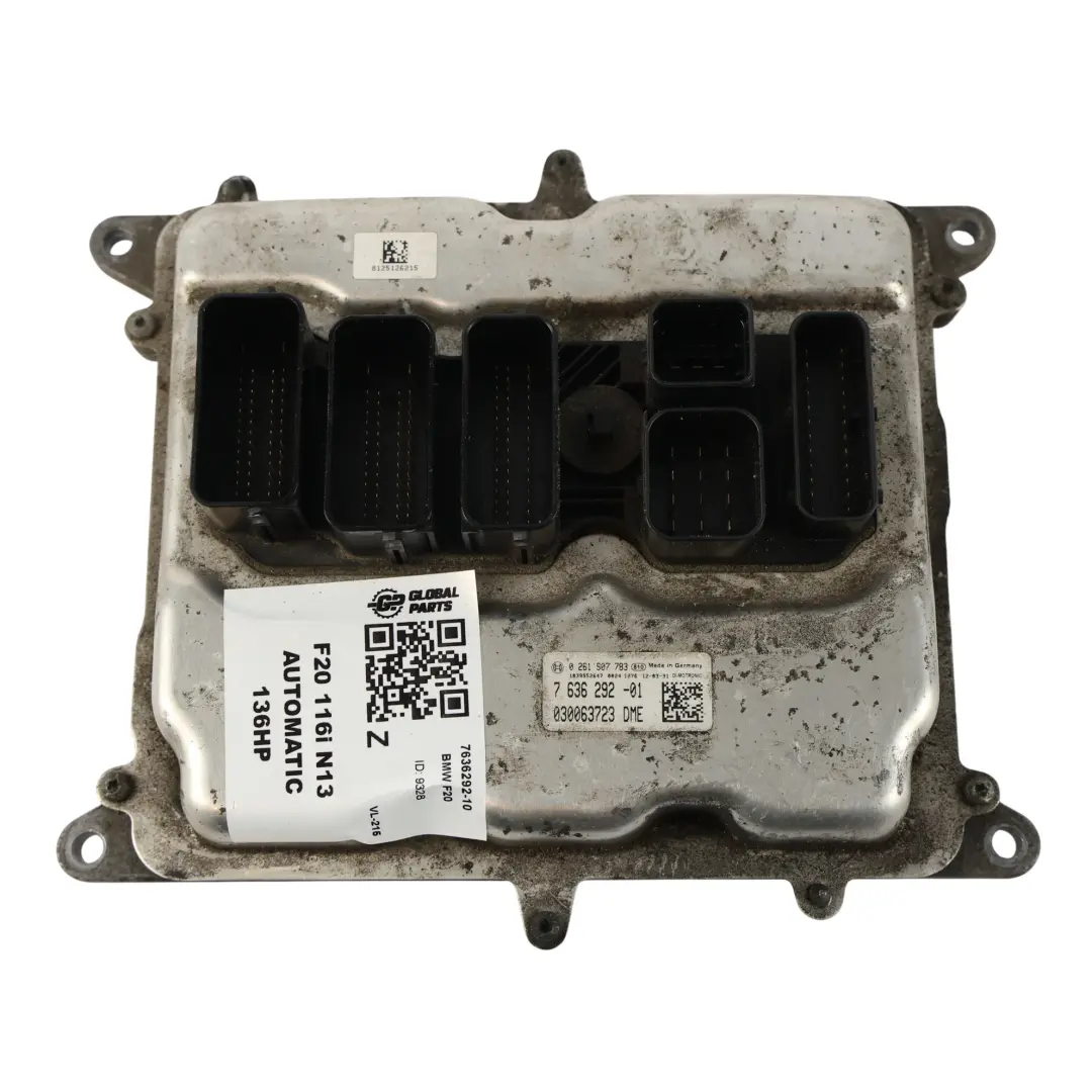 BMW F20 116I N13 136PS Motor Steuerung ECU Kit DME 7636292 Automatik - SKU 7636292-10 - Teilenummer 8638198