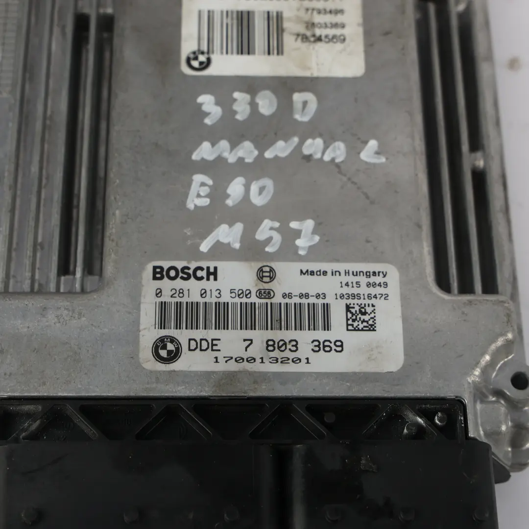 M57N2 Sterownik Silnika Zestaw DDE Manual do BMW E60 E90 330d 530d o numerze 7803369 BMW E60 E90 330d 530d M57N2 Sterownik Silnika Zestaw DDE Manual - SKU 7803369-2 - Numer Części 7803369