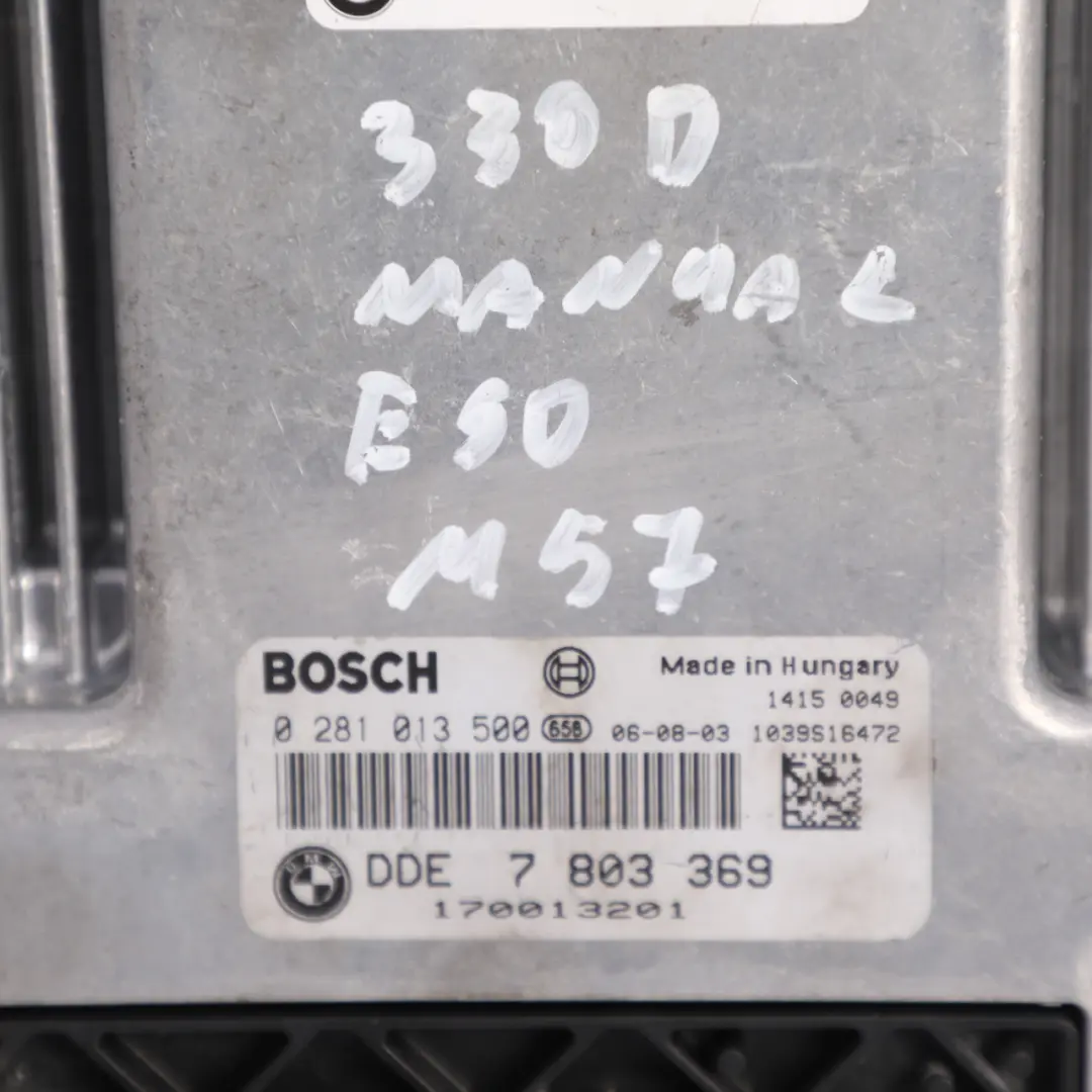 M57N2 231HP Kit ECU Control Motor DDE Manual para BMW E60 E90 330d 530d con número de pieza 7803369 BMW E60 E90 330d 530d M57N2 231HP Kit ECU Control Motor DDE Manual - SKU 7803369-2 - Número de pieza 7803369