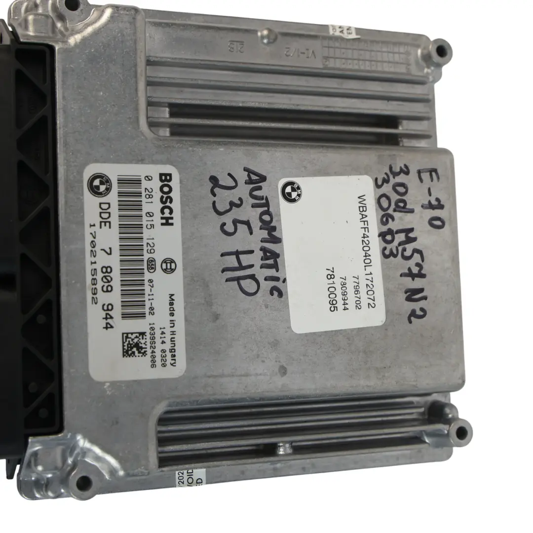 M57N2 231HP Engine ECU KIT DDE Automatic to BMW E60 E61 E90 E91 330d 530d with Part number 7809944 BMW E60 E61 E90 E91 330d 530d M57N2 231HP Engine ECU KIT DDE Automatic - SKU 7809944-4 - Part number 7809944