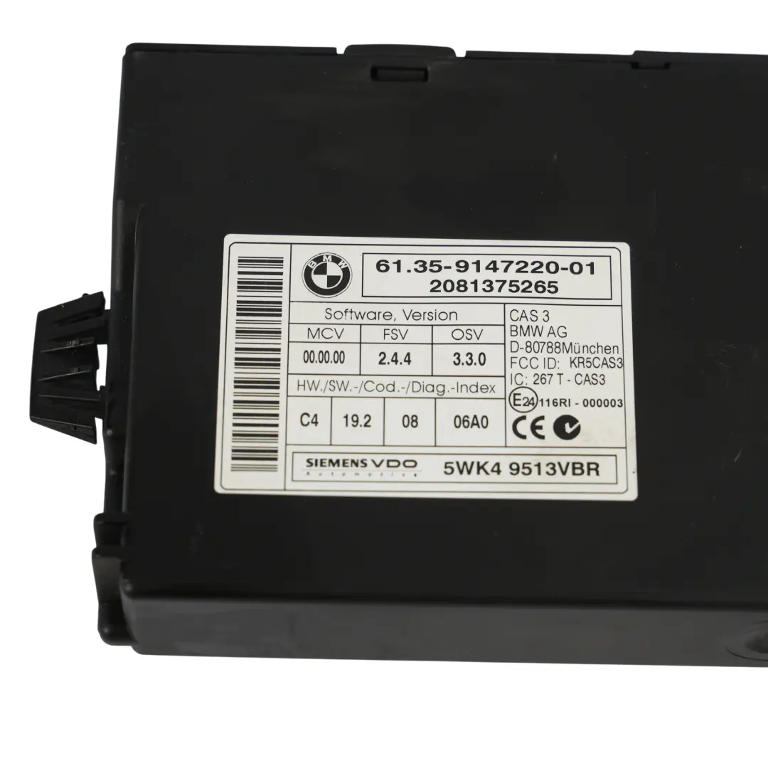 BMW E90 330d M57N2 231HP Engine ECU KIT DDE CAS3 Key Manual - SKU 7810950-6 - Part number 7810950
