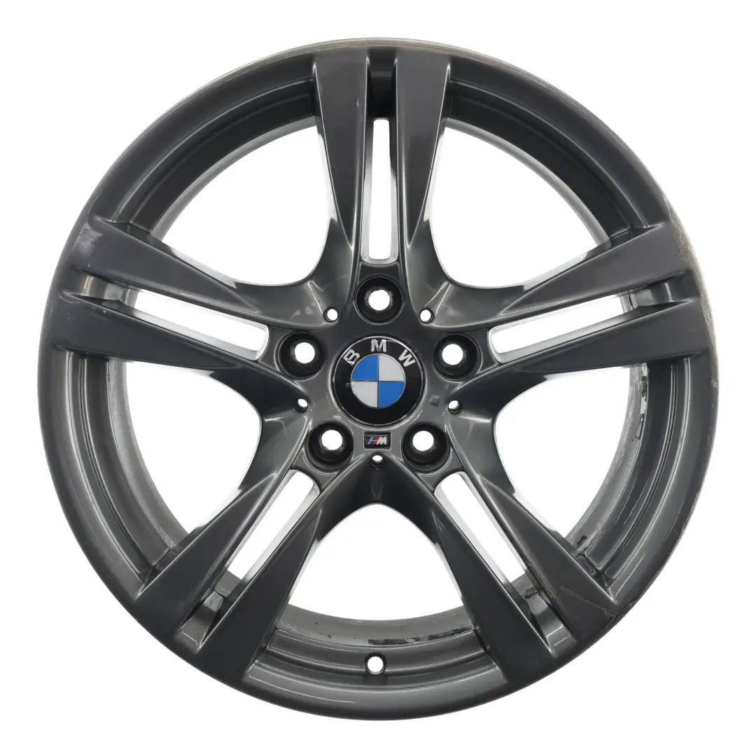 Grey Wheel Alloy Rim 18" M Double Spoke 355 9J ET:41 to BMW X1 E84 Rear with Part number 7842637 BMW X1 E84 Rear Grey Wheel Alloy Rim 18" M Double Spoke 355 9J ET:41 - SKU 7842637-10 - Part number 7842637