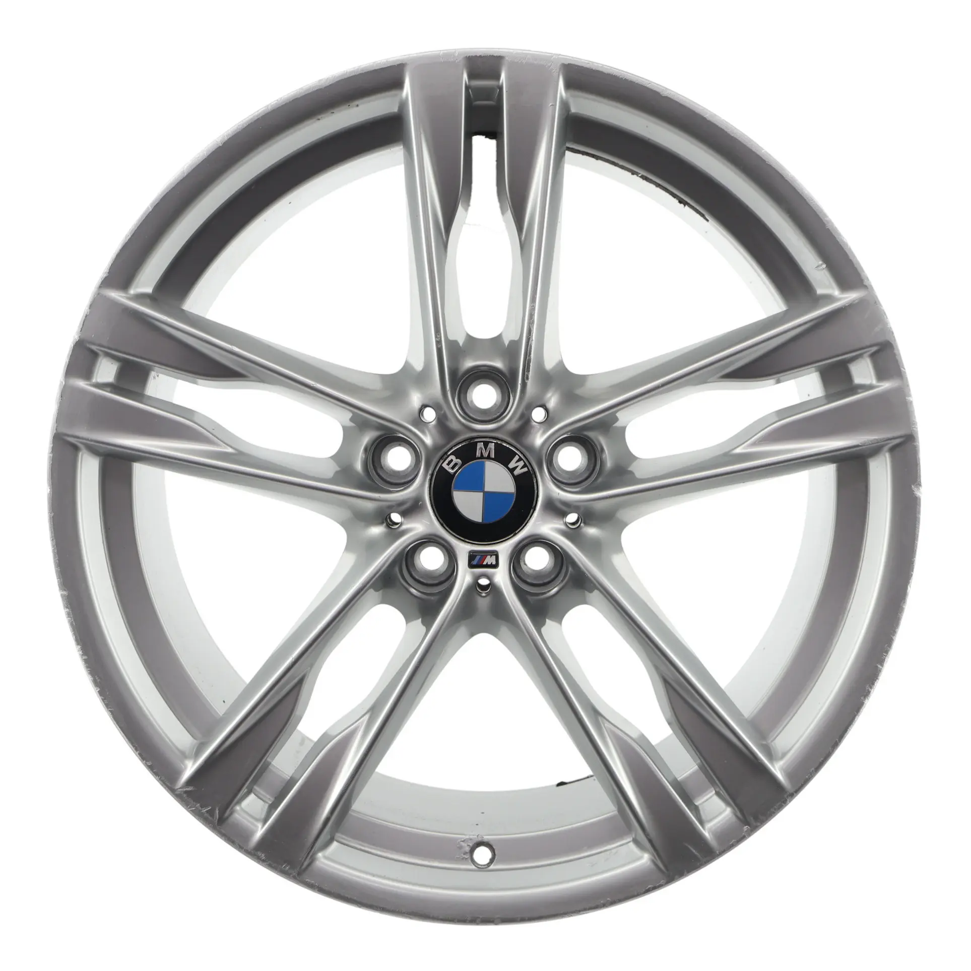 BMW F06 Argento Cerchio Anteriore Lega 20" ET:33 8.5J M Doppie Razze 373 7843715