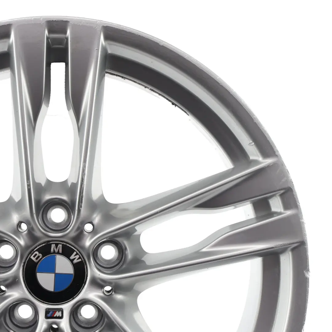 Front Wheel Alloy Rim 20" ET:33 8.5J M Double Spoke 373 to BMW F06 Silver with Part number 7843715 BMW F06 Silver Front Wheel Alloy Rim 20" ET:33 8.5J M Double Spoke 373 - SKU 7843715-2 - Part number 7843715