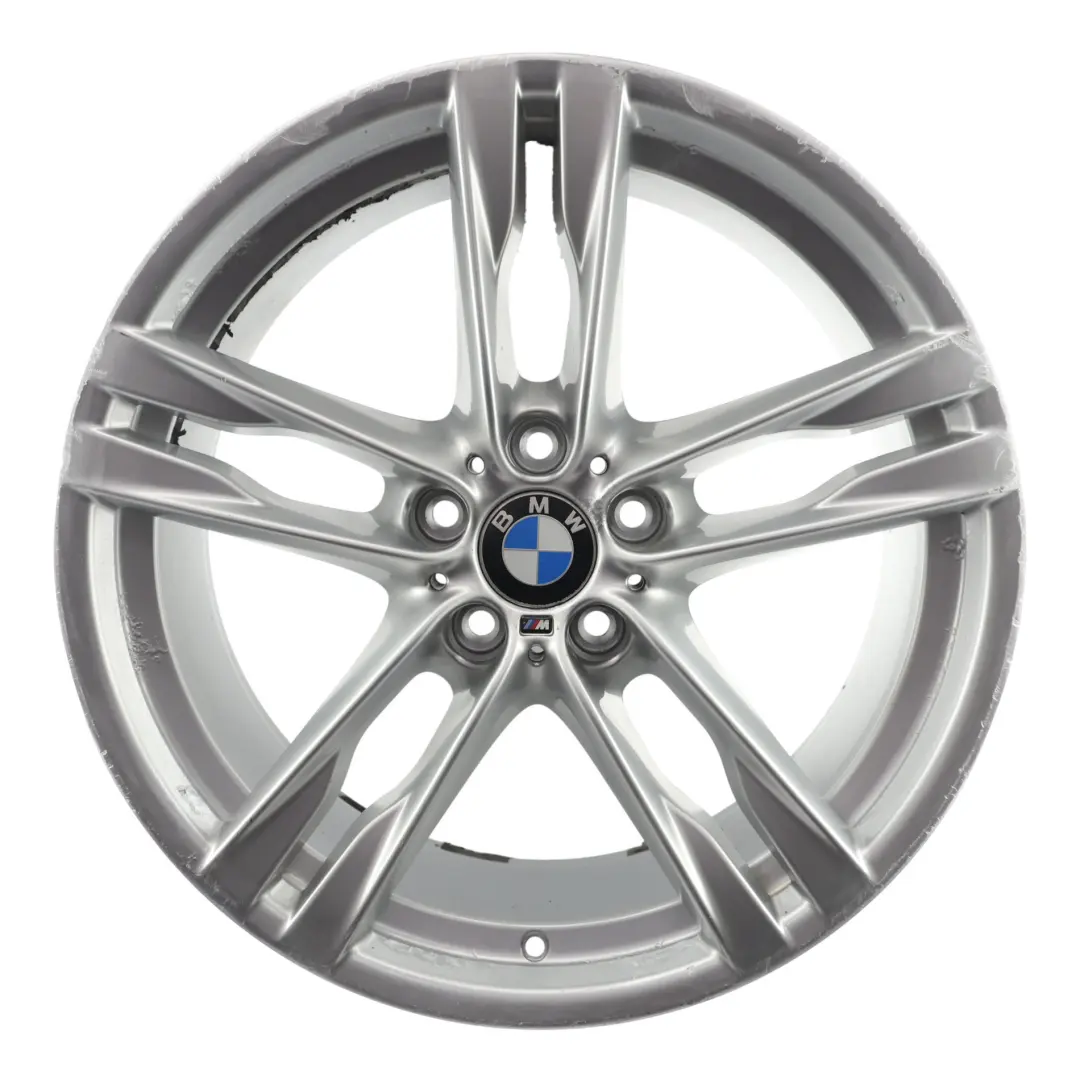 Alloy Rim 20" ET:44 9J M Double Spoke 373 to BMW F06 F12 Silver Rear Wheel with Part number 7843716 BMW F06 F12 Silver Rear Wheel Alloy Rim 20" ET:44 9J M Double Spoke 373 - SKU 7843716-3 - Part number 7843716